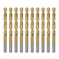 thumbnail image 1 of Uxcell 10Packs Brad Point Drill Bit 6.5mm(1/4") Dia HSS4241 Twist Drill Golden, 1 of 6
