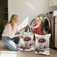 thumbnail image 5 of 2-Pack Waterproof Travel Laundry Bag Lightweight Polyester Duffle with Top Handle for Beach/Camping/School Teacup Filled with Cherries, 5 of 7