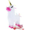 Mini Unicorn Pinata with Rainbow Paper Confetti Circles for Girls Birthday Party Decorations Supplies, 5 x 10 in