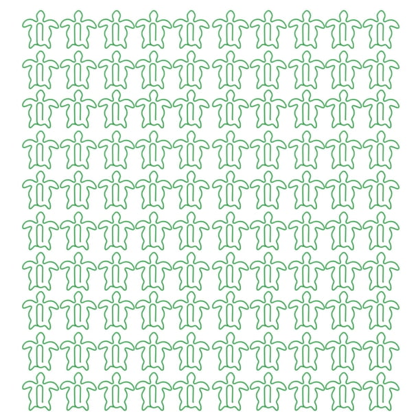 Clips de papel elegantes, 100 clips de papel pequeños, sujeción fuerte, ampliamente utilizados para la escuela (tortuga marina) lo ayudan a organizar archivos y cuadernos