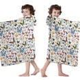 thumbnail image 4 of Butterfly Colorful Insect Pattern Hooded Bath Towel，60"x35" for Ages 3 To 12 Kids, Quick Dry Lightweight Soft Microfiber Hood Beach Towel Cover Up for Kids, 4 of 7