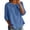 Dark Blue, variant on Women's Embroidered Cotton Linen T-Shirt, Round Neck 3/4 Sleeve Casual Top, Bohemian Style for Spring, Summer, and Everyday Relaxed Wear-Beige