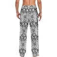 thumbnail image 6 of Men's Pajama Pants with Pockets Sleepwear Lounge Pants Stretch Casual Snake Skin Black and White, 6 of 6