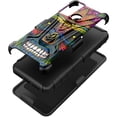 thumbnail image 3 of DALUX V Hybrid Kickstand Holster Phone Case Cover Compatible with Motorola Moto G Pure / Moto G Power (2022) - Colorful Skull Festival, 3 of 3