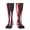 2 Black-2, variant on Women's Knee High Socks Thin Red Firefighter Line Pattern Outdoor Casual Tube Socks