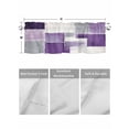 thumbnail image 4 of Valances for Windows Purple White Rod Pocket Cafe Window Treatments Valance Curtains for Kitchen Bathroom Laundry Basement Windows 42"x12", 4 of 9