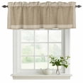thumbnail image 2 of Cream Greek Key Valances for Windows, Decorative Rod Pocket Window Valance Curtains, Geometric Greece Ancient Rustic Short Curtain Drapes for Kitchen/Bathroom/Living Room, 2 Panels, 42" W x 18" L, 2 of 8