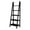Black, variant on Linon Archdale Wood Open Back 72" Ladder Bookshelf with 5 Shelves in Gray