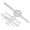 thumbnail image 1 of Finger Goniometer, Transparent Portable Dual Scale Medical Goniometer 5Pcs  for Home Use, 1 of 7