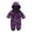 Purple, variant on Newborn Baby Cartoon Bear Toddler Snowsuit,Fleece Cute Gender Neutral Baby Winter Clothes 0-12 Months