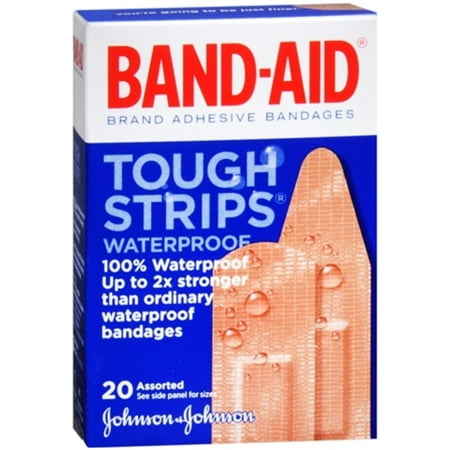 BAND-AID Bandages Tough-Strips Assorted 20 Each (Pack of 4)