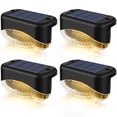 thumbnail image 3 of Relájate y ama la luz solar para vallas de exterior, IP65, resistente al agua, luz solar para escalones, luz cálida, luz decorativa, lámpara de jardín para pasarelas, patios, barandillas, 5 LED, 3 of 8