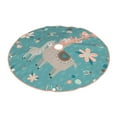 thumbnail image 2 of Bingfone Christmas Tree Skirt Mat Christmas Decoration Interior 30"-Teal Mama Llama, 2 of 8