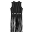 thumbnail image 5 of Women's Fringe Vest No Sleeve Western Casual Jacket Sleeveless Black L, 5 of 5