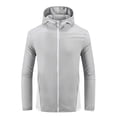 thumbnail image 1 of Weiqiqre Mens Lightweight Running Jacket Sun Protection Top Solid Color Long Sleeved Hooded Top, 1 of 7