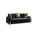 thumbnail image 6 of Lust Modern Style 3PC Living Room Set Made with Wood in Black, 6 of 20