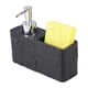 thumbnail image 3 of Accesorio dispensador de jabón versátil con soporte para esponja, práctico organizador de fregadero, Negro, 3 of 9