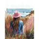 thumbnail image 1 of Qisvanset Framed Canvas Wall Art 12x16 Inch Pink Preppy Coastal Psalm Dorm Room Poster Art, 1 of 5