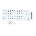 thumbnail image 2 of Uxcell English & Russian Keyboard Stickers Universal Keyboard Cover Frosted, White Background Black Lettering 2pcs, 2 of 5