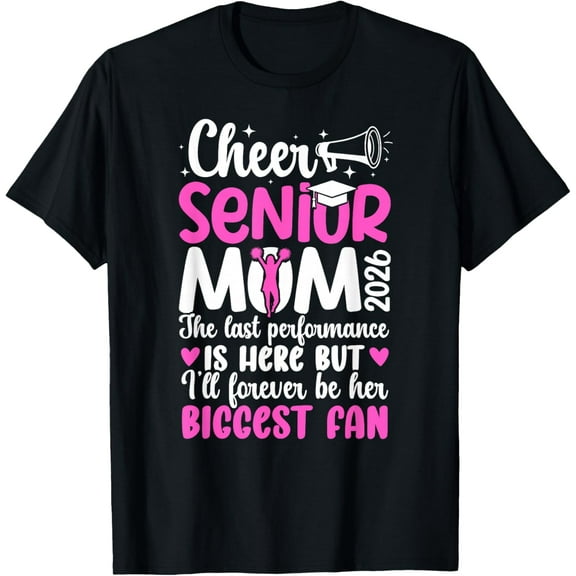 Cheer Senior Mom 2026 Proud Cheerleading Senior Mom 2026 T-Shirt tee