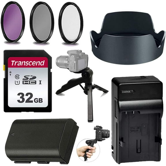 77mm Must-Have Accessory Kit for Canon EOS 5DS, 5DS R, 5D Mark IV, 5D Mark III, 5D Mark II, 6D Mark II, 6D, R w/ 24-105mm Lens Includes - Replacement LP-E6N Battery & Charger, PZ_EW-83M Hood & More