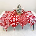 thumbnail image 2 of Nappe de Restaurant Réutilisable Couleur Vive Vive Décor Exquis Polyester Coton Noël Élan Rouge Nappe pour Festival, 2 of 7