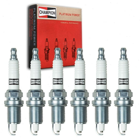 6 pc Champion Platinum Spark Plugs compatible with Chrysler Town & Country 4.0L V6 2008-2010