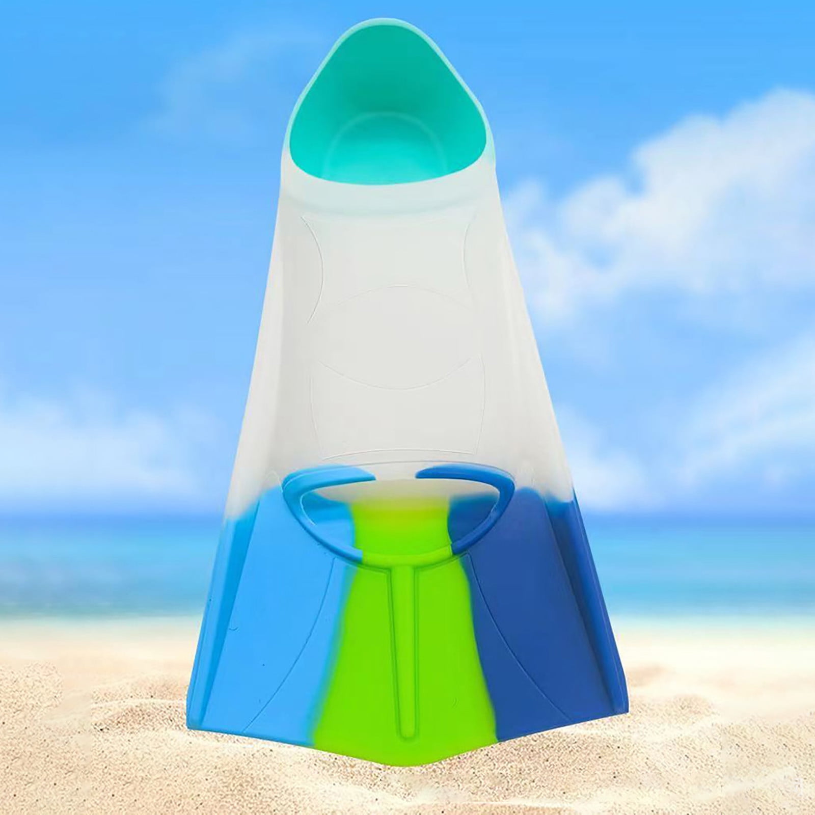 YOBOLK Swim Fins Sports & Outdoors Children And Adults Swimming With Fins Free Diving Short Silicone Fins Diving Training Snorkeling Equipment Clearance
