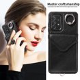 thumbnail image 4 of Allytech Galaxy A72 Case Wallet with Cards Holder & Detachable Shoulder Strap, Ring Holder Kickstand Vintage PU Leather Shockproof Wallet Case Cover for Samsung Galaxy A72 - Black, 4 of 14