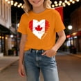 thumbnail image 3 of T-Shirt Canada Filles Feuille d'Érable Canadienne Drapeau Col Rond Manches Courtes Blouse Enfants Fête du Canada Imprimé Graphique Décontracté Enfants Fille Fête du Canada Col Rond T-Shirt Imprimé Drapeau Canadien, 3 of 6