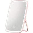 thumbnail image 1 of Jordan&Judy Makeup Vanity Mirror with 42 Led Lights, 9.5in Touch Control with Brightness Adjustable, 3 Color Lighting,USB Rechargeable 2400mA Batteries Portable Travel Mirror (Pink), 1 of 7
