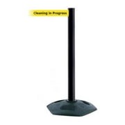 TENSABARRIER 886-33-STD-NO-YCX-C Barrier Post with Belt,PVC,Black