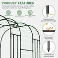 thumbnail image 6 of NAIZEA Garden Black Arch Trellis for Climbing Plants Outdoor, 87in Tall Metal Garden Arbor Wedding Arches,Backyard Decoration,Metal Coating Treatment, 6 of 7