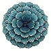 thumbnail image 3 of LuxenHome 23.5  Round Teal Blue Flower Metal Wall Decor, 3 of 4
