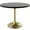 Black, variant on LeisureMod Verve Mid-Century Modern 36" Round Dining Table with MDF Top and Brushed Gold Pedestal Base for Dining Room and Kitchen, Black