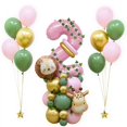 thumbnail image 1 of Globos de fiesta Wuokkig Jungle Safari con diseño de animal rosa para cumpleaños, 1 of 7