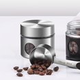 thumbnail image 3 of Bote de café de acero inoxidable, rastreador de fecha con válvula de escape, tanque de almacenamiento de granos de café para granos de de té y Plata Soledad Bote de café, 3 of 7