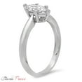 thumbnail image 3 of 1 ct Marquise Cut Moissanite Solitaire 14K White Gold Womens Engagement Ring, 3 of 6
