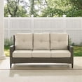 thumbnail image 6 of Afuera Living Taditional High Back Wicker Patio Sofa in Oatmeal and Brown, 6 of 12