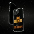 thumbnail image 6 of DistinctInk Clear Case for Apple iPhone 14 PRO (6.1" Screen) - King Of Spades, 6 of 9