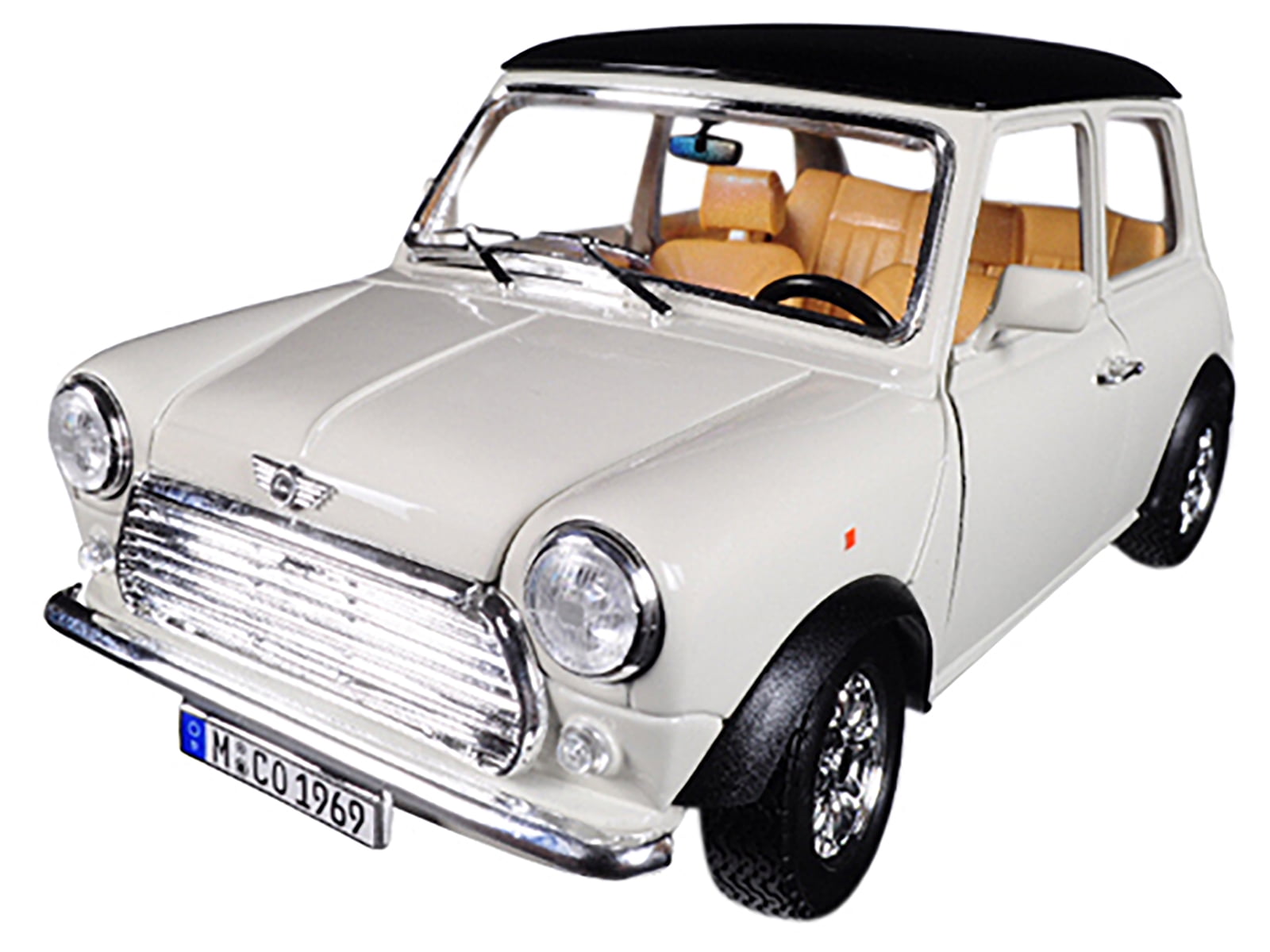 1969 Mini Cooper Beige with Black Top 1/18 Diecast Chile | Ubuy
