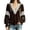 Brown, variant on Lutiedan Velvet Tops for Women Lace V Neck Puff Long Sleeve Shirts Dressy Casual Fall Winter Velour Blouses S-XXL