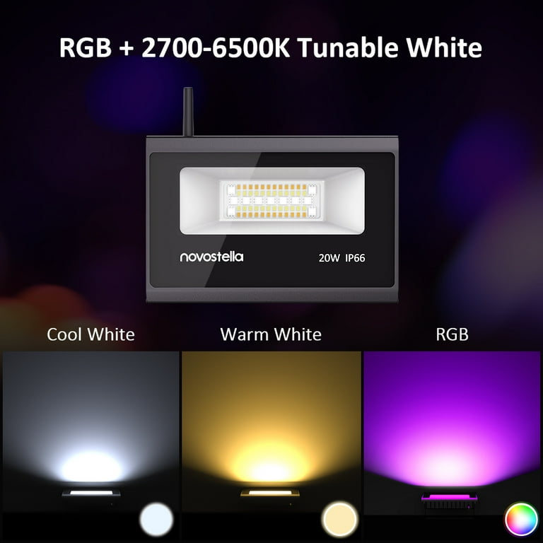 Novostella 2 pack 20w smart led flood lights deals
