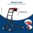 thumbnail image 2 of Creeper de Moteur Supérieur Robuste de 400 Lb avec Hauteur Réglable de 49 à 76 Po, Plateau Rembourré et Roulettes Verrouillables à 360 Degrés, Creeper Roulant Rabattable sur le Moteur pour Camion VUS Garage Atelier Réparation, Rouge B, 2 of 7
