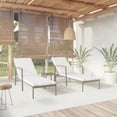 thumbnail image 1 of vidaXL Chaises Longues 2 Pcs avec Table en Rotin Poly Noir, 1 of 5