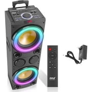 Pyle Portable Bluetooth PA Speaker System-1200W Indoor/Outdoor Bluetooth Speaker W/ Microphone