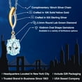 thumbnail image 2 of Gem Stone King 925 Silver and 10K Yellow Gold Sky Blue Topaz and White Lab Grown Diamond Pendant Necklace for Women | 3.07 Cttw | Gemstone November Birthstone | Oval 10X8MM | With 18 inch Chain, 2 of 6