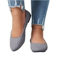 thumbnail image 7 of KIJBLAE Women's Solid Color Pointed Toe Slip-On Flats Office Comfort Shoes Gray 38, 7 of 7