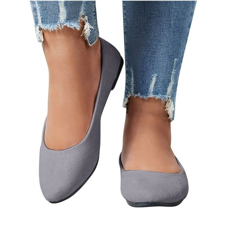 HTNBO Flat Shoes for Women Comfortable Dressy Casual Round Toe & Slip On Work Office Ballet Flats