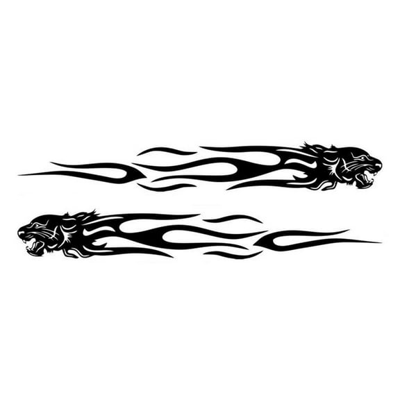 2 Pcs Flame Totem Car Motorcycle Creative Decals Stickers Reflective Auto Accessories